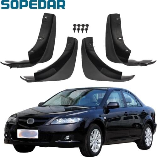 SOPEDAR Car Front Rear Mudguards Splash Guards Mudflaps For Mazda 6 2002 2003 2004 2005 2006 2007 2008 Mud Flaps Wheel Stying