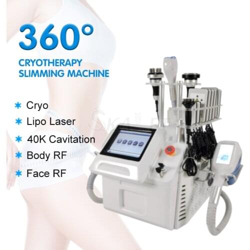 Fast 360 Cooling Vacuum Cavitation RF Laser Body Slimming Beauty Machine with Double Chin Removal