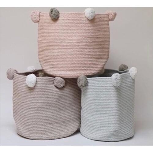 Baskets Hand-woven Wool Ball Storage Box Sundries Home Storage Basket Nordic Hot Style Handmade Wool Ball Storage Box