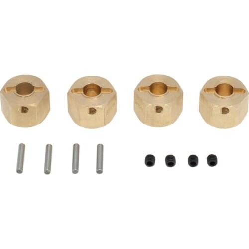Brass 12Mm Hex Wheel Hub Extended Adapter for Axial SCX10 III CC01 WRAITH RR10 Redcat GEN8 1/10 RC Crawler Car