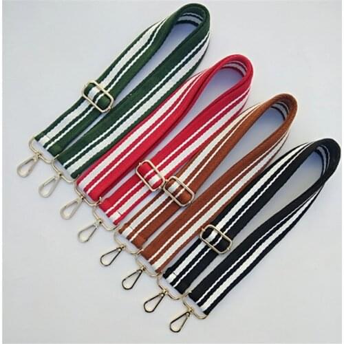 New Colored Belt Bags Accessories For Women Rainbow Adjustable Strap Shoulder Hanger Handbag Straps Decorative Handle Gift Obag