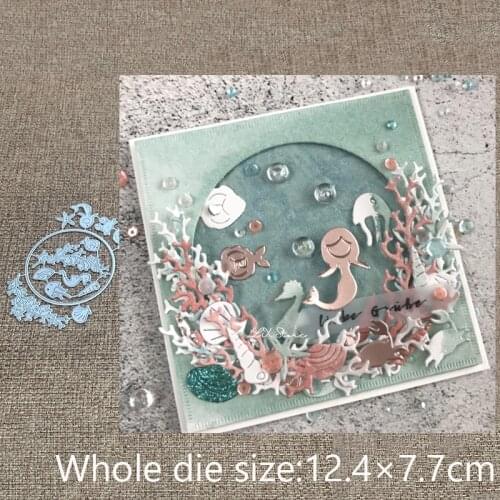 New Design Craft Metal stencil mold Cutting Dies Marine life ring decoration scrapbook die cuts Album Paper Card Craft Embossing