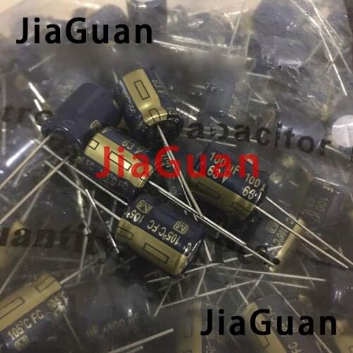 20pcs new Matsushita FC 63V100UF 10X12.5MM 100UF 63V Audio electrolytic capacitor fc 100uF/63V 63V 100UF Gold word