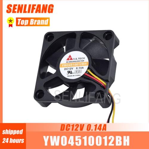 New YW04510012BH YW04510012LM DC 12V 0.14A 4cm 4510 45*45*10mm Cooling Fan