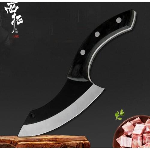 XITUO High Carbon Steel 7 Inch Chef Knife Cleaver Handmade Forged Kitchen Knives Full Tang Outdoor Camping Butchers Beef Knife