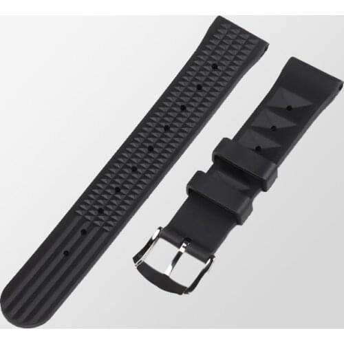 22mm Rubber Waffle Band Strap Fit For Seiko SKX007 Universal Mens Dive Watch Band