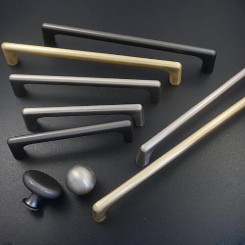 Zinc Alloy Cabinet Knob Modern Furniture Hardware Handle Gold Drawer Pulls Gun Wardrobe Closet Knobs Bedroom Simple Handle Pull