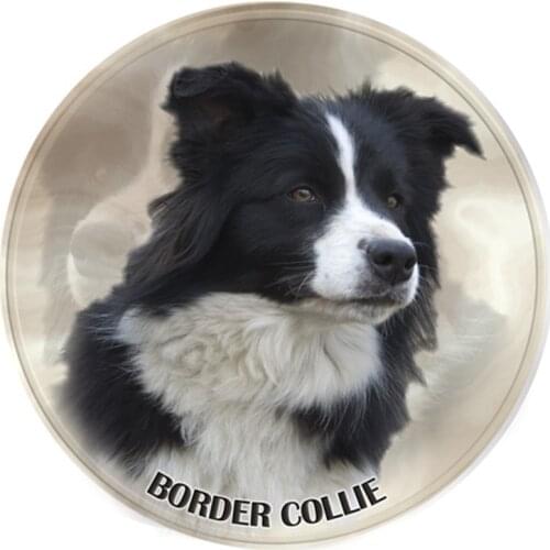 S40402# Various Sizes PVC Decal Border Collie Dog Pet Animal Car Sticker For Bumper Rear Window Laptop Refrigerator Toilet