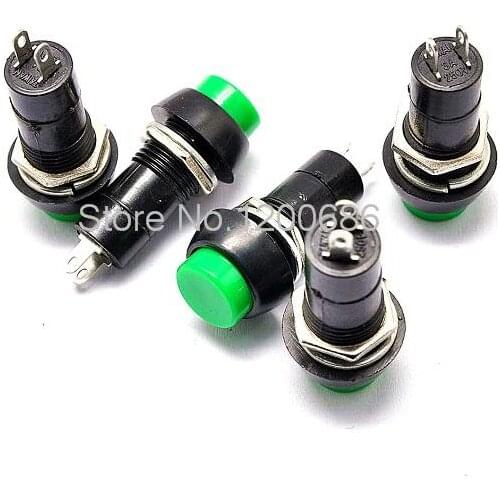 Self-locking switch Push button switch / PBS-11A 3A / 250V green