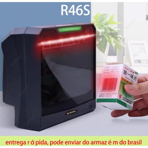 Platform Barcode Reader Scanning Desktop Laser Bar code Scanner 1D 2D QR Hands-Free Wired USB Barras