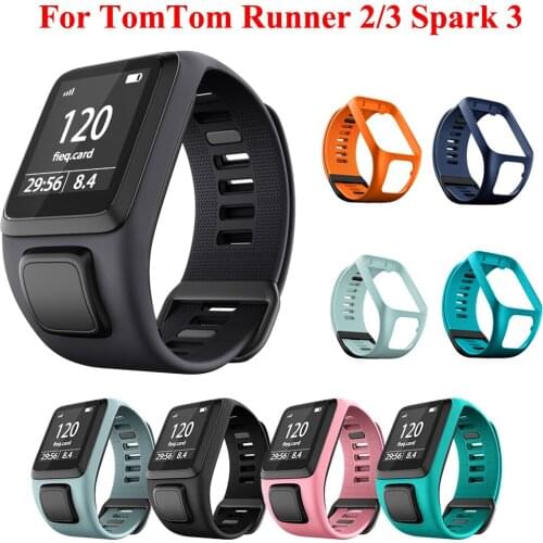 Wrist Band Strap for TomTom 2 3 Runner Spark Music Replacement Bracelet Soft Watchband Silicone Belt Watch Bracelet Accessory
