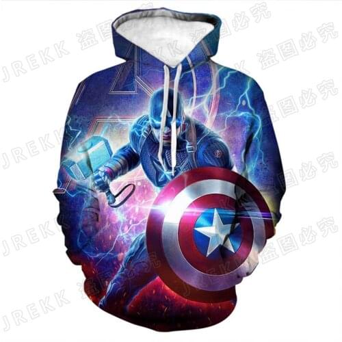 Captain America 3D Print Hoodies Men Women Children Fashion Pullover Long Sleeve Boy Girl Kids Sweatshirts Streetwear Clothes