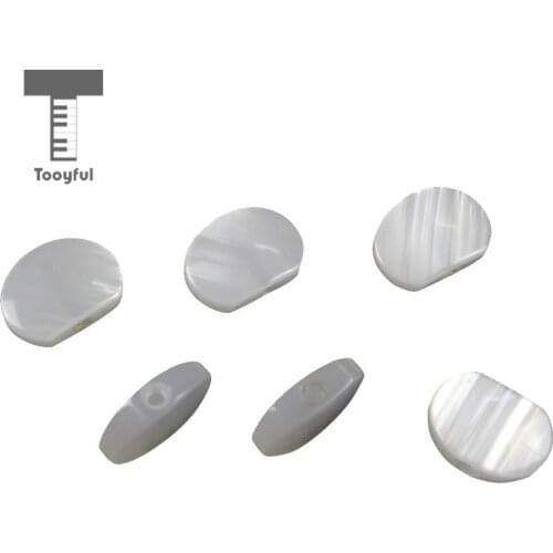 Tooyful Universal 6Pcs Oval Acrylic Guitar Tuning Peg Button Guitar Machine Head Button Replacement for Electric Acoustic Guitar