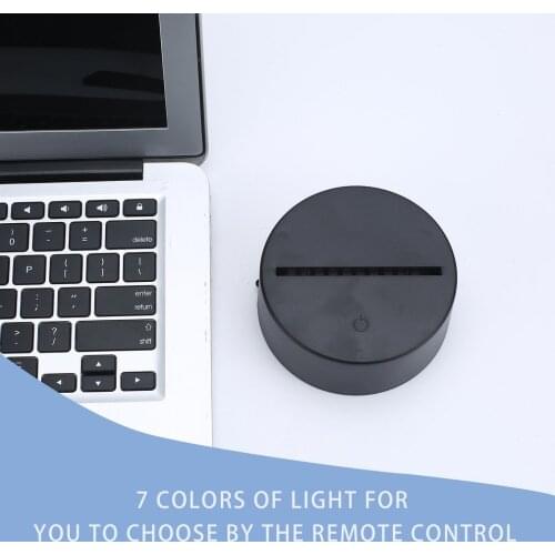 New Home room decoration Led lamp base USB Touch switch Remote Control Night Light 7 Colors Acrylic 3D Led night lamp holder