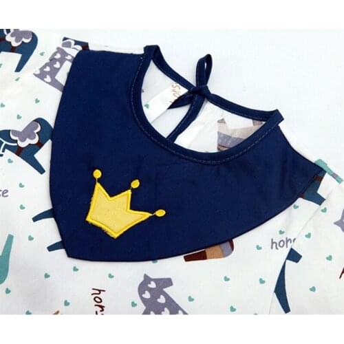 W3JF Waterproof Baby Cartoon Bibs Kids Adjustable Infant Long Sleeve Painting Apron