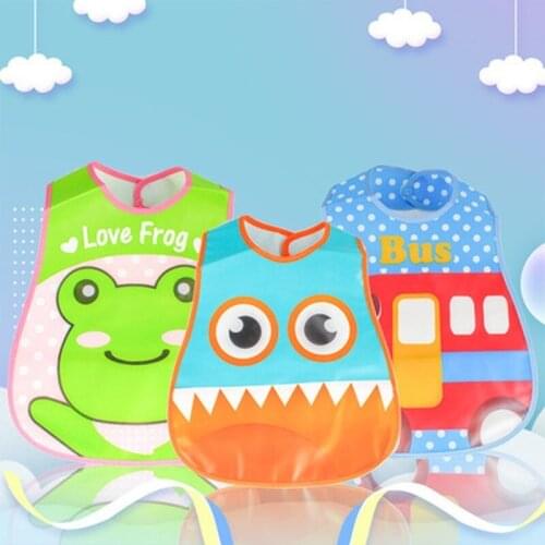 1pcs Cute Kid Infant Bibs Baby Soft Cartoon Bib Waterproof Saliva Dripping Bibs Inverted Gown Baby Stuff Bavoir Baby Bebes