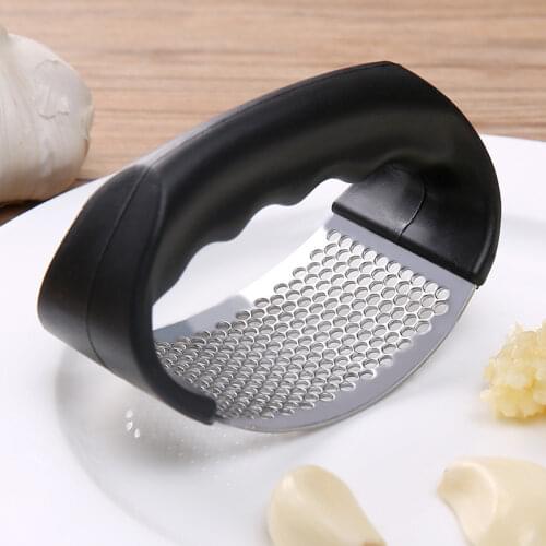 Manual Garlic Presser Cutter Garlic Grinding Slicer Chopper Stainless Steel Garlic Presses Cooking Gadgets Tool + Retail Package