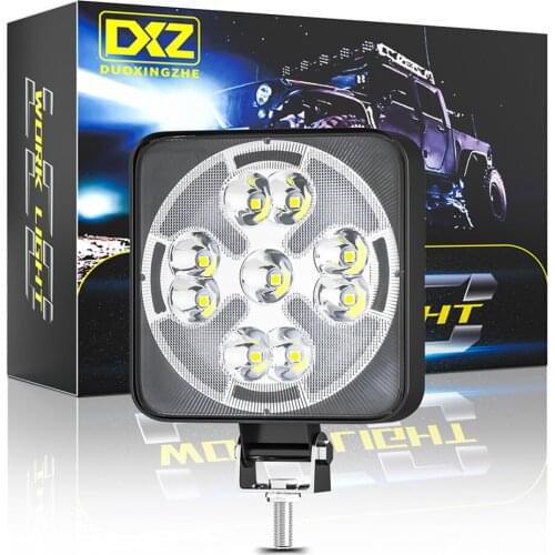 1Pc 46W LED Work Light White Yellow Mini Light Super Bright Daylight Square for Offroad Car Motorcycle Truck ATV Pick-up 12V/24V