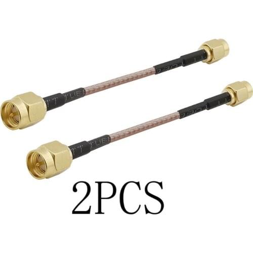 2Pcs RG316 Cable SMA Male to SMA Male Plug Connector RF Coaxial Jumper Pigtail Cables for Radio FPV Antenna 10CM 15CM 20CM 30CM
