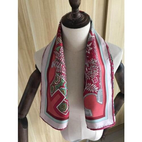 2020 New Arrival Fashion Elegant 100% silk scarf 90*90 cm square shawl twill wrap for women lady girl