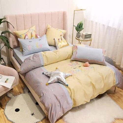 Unicorn Bedding 4/7 Pieces Ultra Soft Egyptian cotton Bedding Set Cute Duvet Cover Bed sheet Pillow