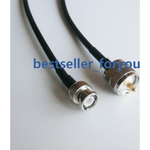 50cm RG58 Cable PL259 UHF Male Plug To BNC Male Straight Crimp Pigtail 20inch