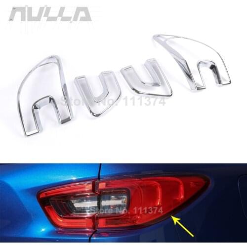ABS Chrome Car Exterior Rear Lights Taillight Frame Decor Cover Trim For Renault Kadjar 2015 2017 2019 Decoration Accessories