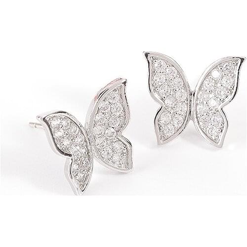 Andshiny Butterfly Silver Needle Metal Earrings For Women Animal Dangle Drop Earring 2021 Simplicity Trend Earrings Jewelry Gift