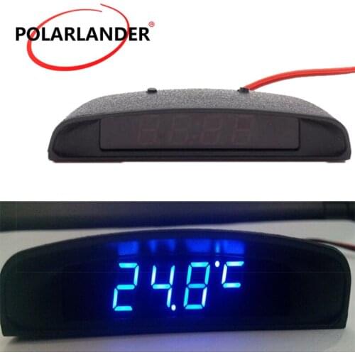 Automobile Electronic Table Clocks 12V LED New Multifunction Luminous Digital Car Desk Clock 2 Colour Voltmeter Thermometer Time