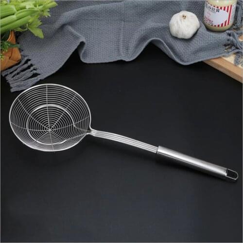 Stainless Steel Asian Spider Strainer Skimmer Food With Handle Ladle Spoon
