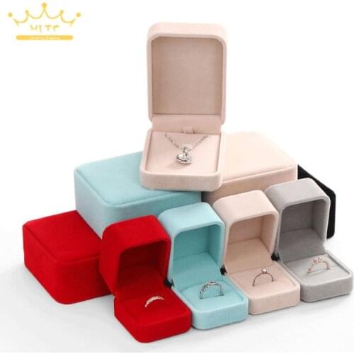 Velvet Box Ring Box Jewelry Container Necklace Holder Bracelet Organzier Jewellery Packaging Gift Box