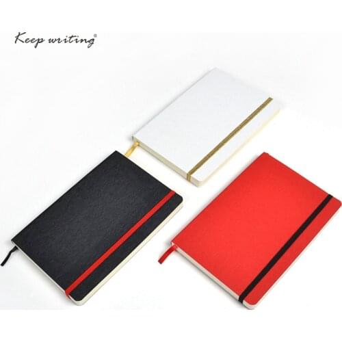 A5 notebook with elastic band and pock journal book 110sheets(220pages) notepad faux leather cover planner journal stationery