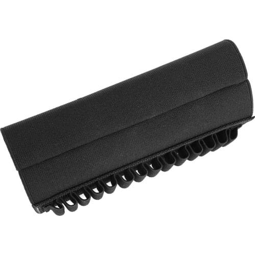 1.5mm Thickened Hunting Rifle Ammo Holder Elastic Rubber Nylon 14 Grid Bullet Cartridge Buttstock Carrier Bag for 5.56mm Bullets