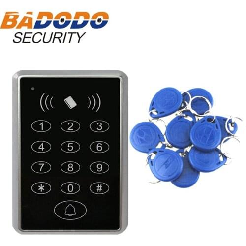Commercial Standalone access control ABS reader of ID cards with 1000users keychains optional