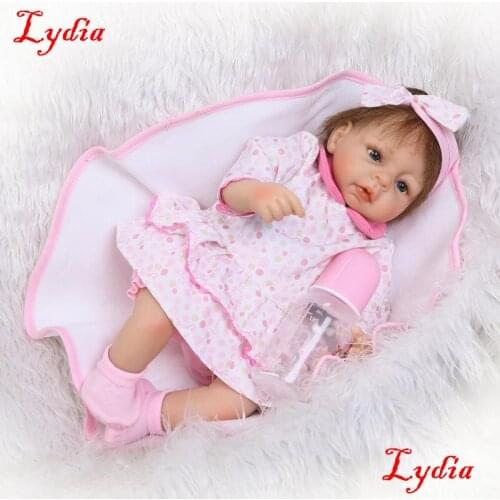 NPKCOLLECTION silicone reborn dolls 16"40cm cute girl fake baby dolls best children gift bonecas reborn