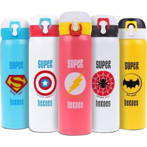 Fashion 500ml Insulated Water Bottle Sports&outdoor Hero Thermos Cup 18/8 Stainless Steel League Vacuum Flask Travel Unionl Mug