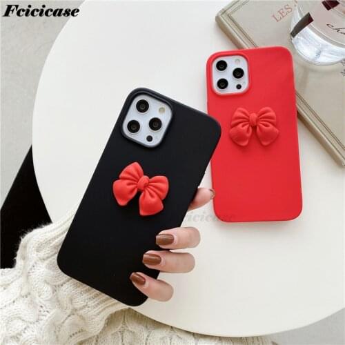 Lovely Silicone Case For Samsung Galaxy A72 A52 A32 A42 A12 A02S A21S A41 A31 A11 S21 S20 Ultra Cute Bow Girl Soft Phone Cover