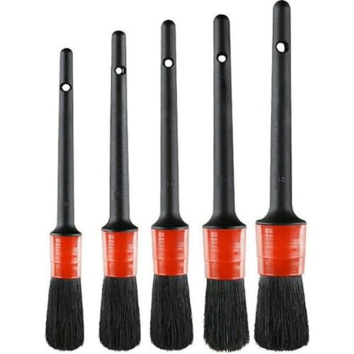 5Pcs Soft Detailing Brush Set Car Auto Interior Cleaning Detailing Automotive Car Cleaning Dirt Dust Clean Brush Car Accessories