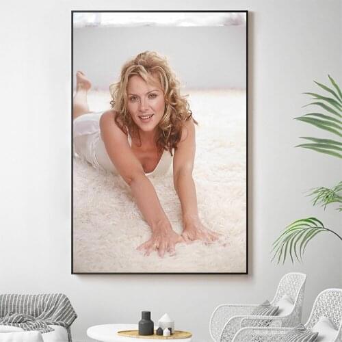 Silk Cloth Wall Poster Kim Cattrall Sexy Model Star Art Home Decoration Gift