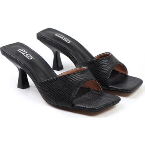 New Female Sandals Sexy Summer Slippers Ladies Crystal High Heels Square Open Toe Slides Party Shoes Sandals for Women cx37