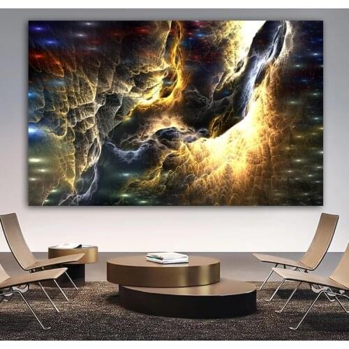 Cloud Oil Painting streak of light in the darkness Wall Picture For Living Room Canvas Modern Art Poster And Print