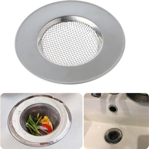 OOTDTY Stainless Steel Hair Catcher Shower Curtain Shower Tray Filter Hole Trap Sink Metal Strainer