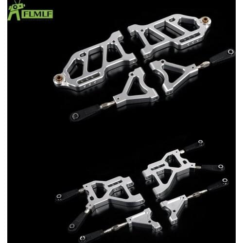 Alloy CNC Front and Rear Suspension Arm Set Fit for 1/6 HPI FG Monster Hummer Truck ROFUN ROVAN Big Monster RC CAR Toys PARTS