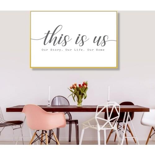 Poster This Is Us Wall Art Our Story Our Life Our Home Canvas Quote Print Modern Black And White Wall Picture Home Decoration