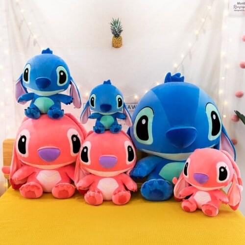 35CM 45CM Disney Lilo And Stitch Plush Toys Stitch Angel Lovers Gift Birthday Dolls For Kids