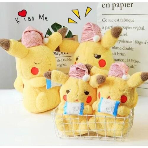 Pokemon Big Movie Nightcap Pikachu Emoticon Paragraph Plush Doll Toys Childrens Birthday Gifts Christmas Gifts