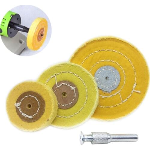 YEODA Buffer Polish Pad Cotton Lint Cloth Buffing Wheel 5mm Inner Hole Buffing Polishing Wheel For Abrasive Tools Grinder