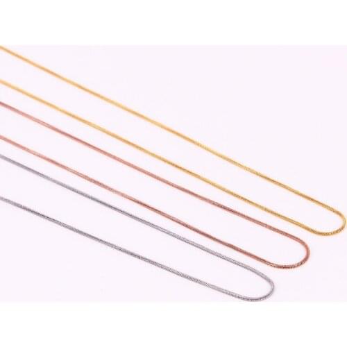 Titanium Steel Lucky Simple Jewelry Snake bone chain Necklace 40cm+5cm Europe Brand Style Bijoux NN002-1