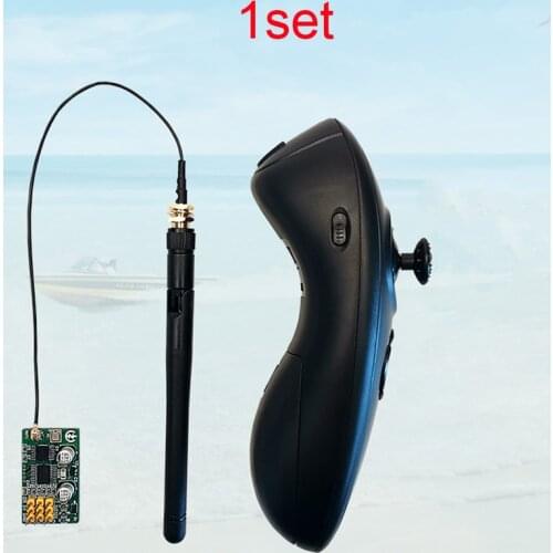 1Set Brushless Servo Remote Controller Kit with 3CH Receiver 2.4G Booster Antenna Control Distance 500m for RC Bait Fishing Boat
