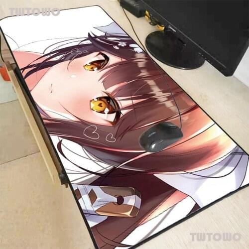 Sexy Anime Girl Soft Large Gaming Mouse Pad Oversize Glowing Extended Mousepad Rubber Computer Keyboard Pad Mat